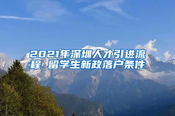 2021年深圳人才引进流程 留学生新政落户条件