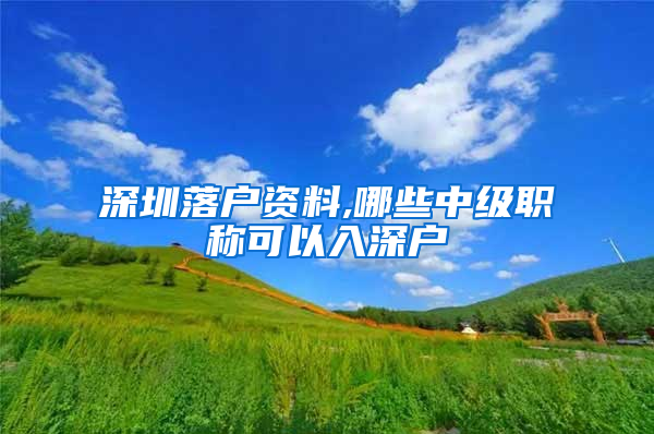 深圳落户资料,哪些中级职称可以入深户