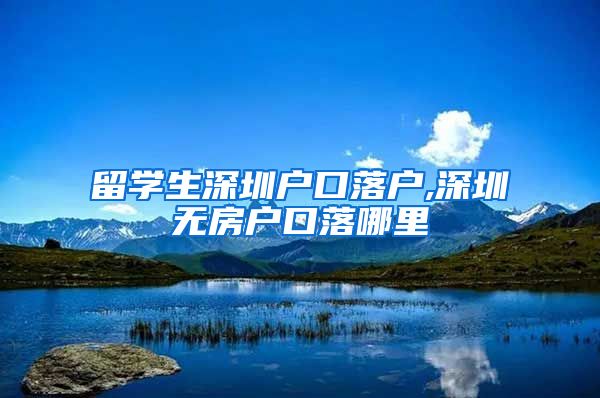 留学生深圳户口落户,深圳无房户口落哪里