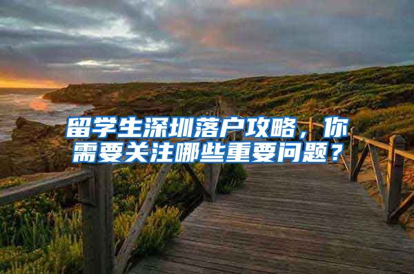 留学生深圳落户攻略，你需要关注哪些重要问题？