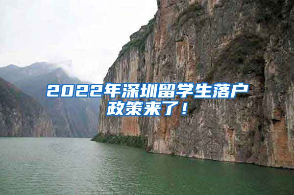 2022年深圳留学生落户政策来了！