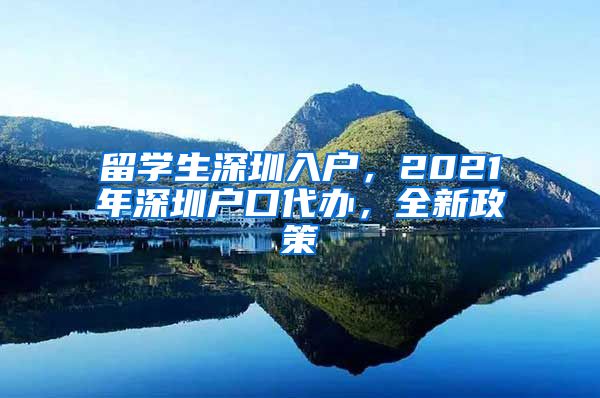 留学生深圳入户，2021年深圳户口代办，全新政策