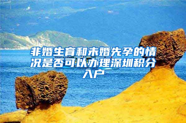 非婚生育和未婚先孕的情况是否可以办理深圳积分入户