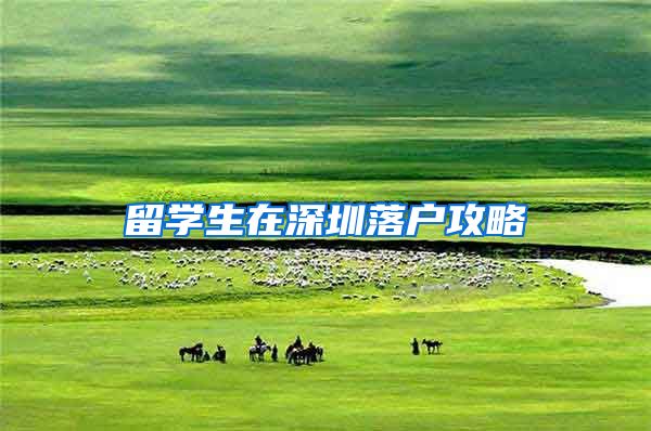 留学生在深圳落户攻略