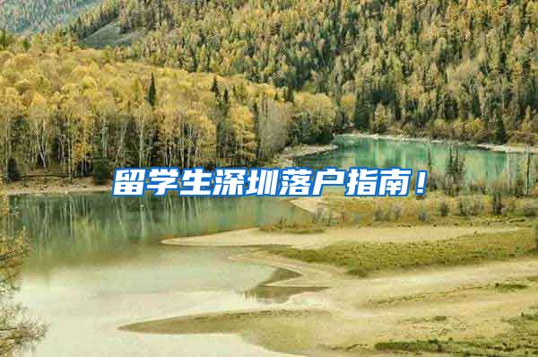 留学生深圳落户指南！
