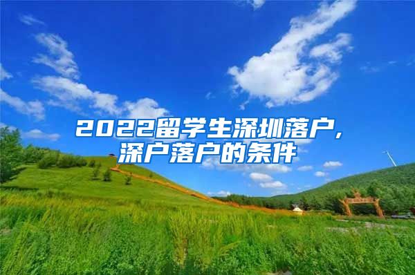 2022留学生深圳落户,深户落户的条件
