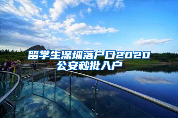 留学生深圳落户口2020公安秒批入户