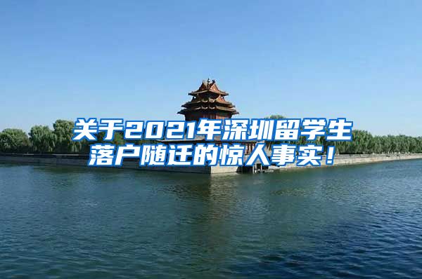 关于2021年深圳留学生落户随迁的惊人事实！