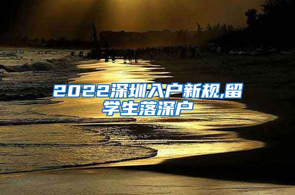2022深圳入户新规,留学生落深户