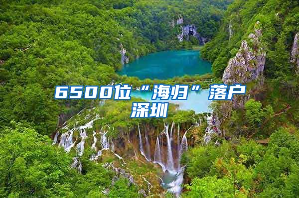 6500位“海归”落户深圳