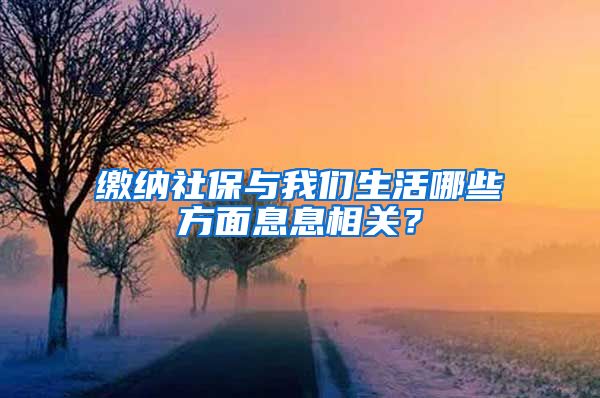 缴纳社保与我们生活哪些方面息息相关？