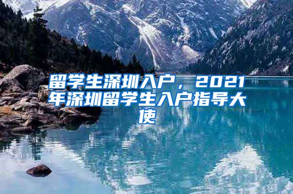 留学生深圳入户，2021年深圳留学生入户指导大使