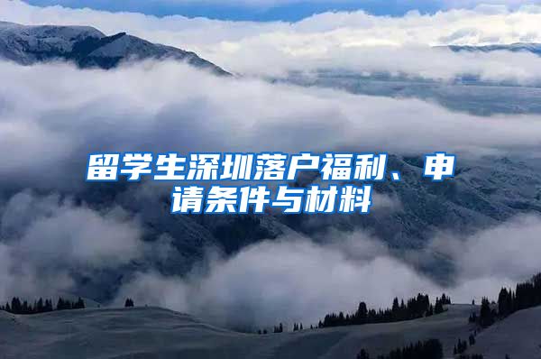 留学生深圳落户福利、申请条件与材料