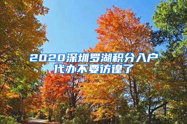 2020深圳罗湖积分入户代办不要彷徨了