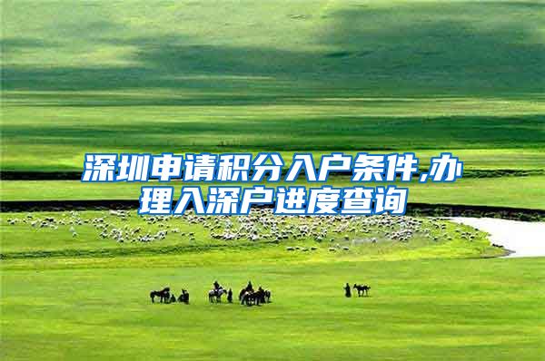 深圳申请积分入户条件,办理入深户进度查询