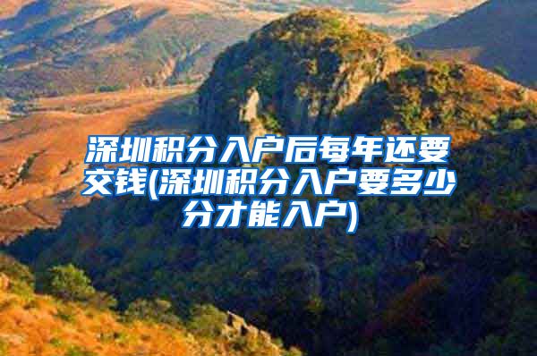深圳积分入户后每年还要交钱(深圳积分入户要多少分才能入户)