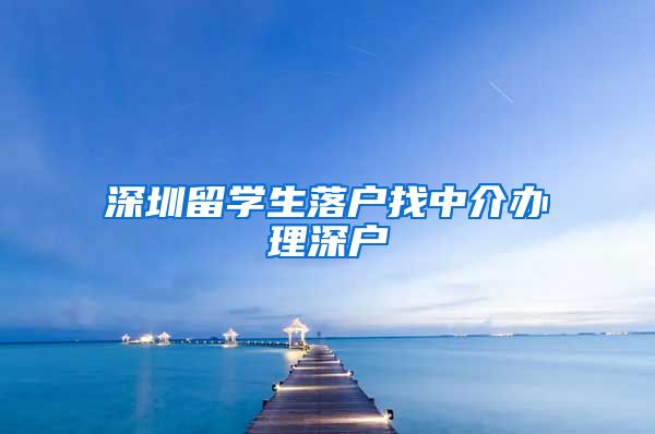 深圳留学生落户找中介办理深户