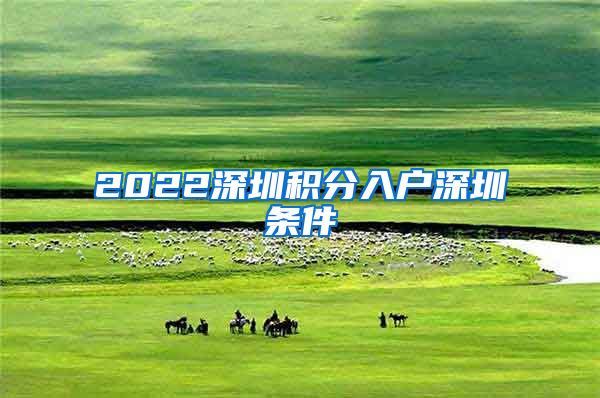 2022深圳积分入户深圳条件