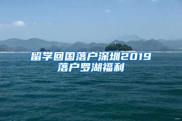 留学回国落户深圳2019落户罗湖福利