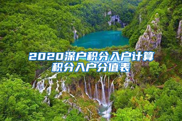 2020深户积分入户计算积分入户分值表