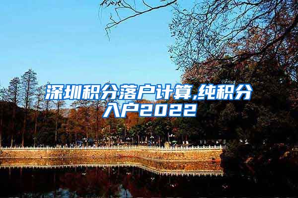 深圳积分落户计算,纯积分入户2022