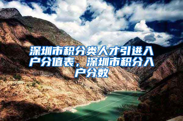 深圳市积分类人才引进入户分值表，深圳市积分入户分数
