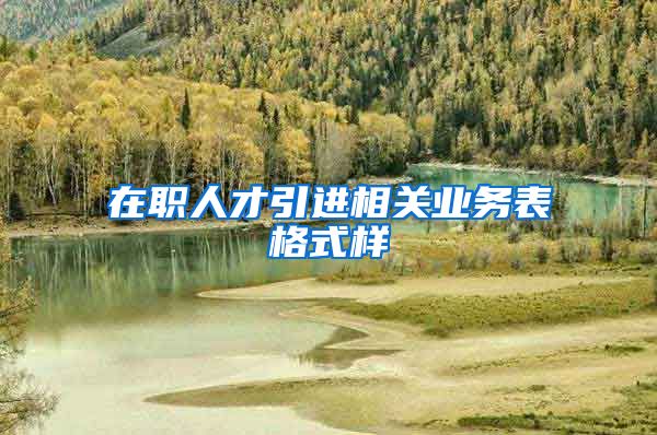 在职人才引进相关业务表格式样