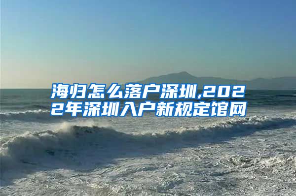 海归怎么落户深圳,2022年深圳入户新规定馆网