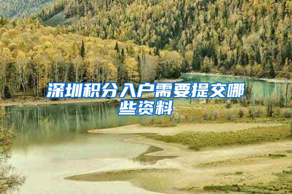 深圳积分入户需要提交哪些资料