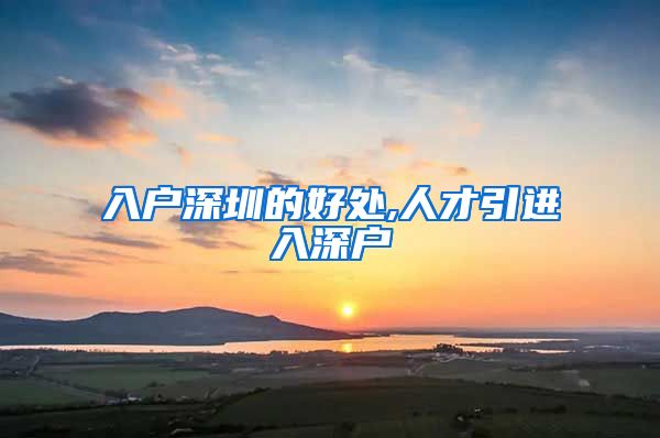 入户深圳的好处,人才引进入深户