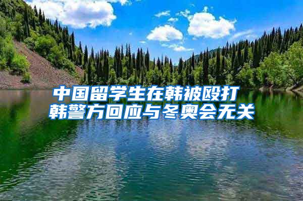 中国留学生在韩被殴打 韩警方回应与冬奥会无关
