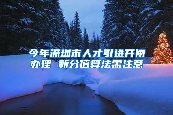 今年深圳市人才引进开闸办理 新分值算法需注意