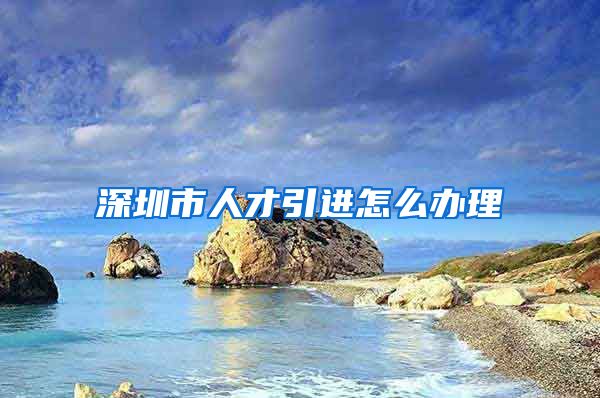 深圳市人才引进怎么办理