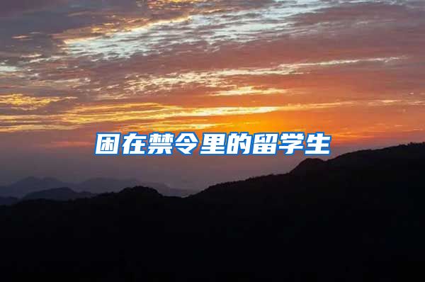 困在禁令里的留学生