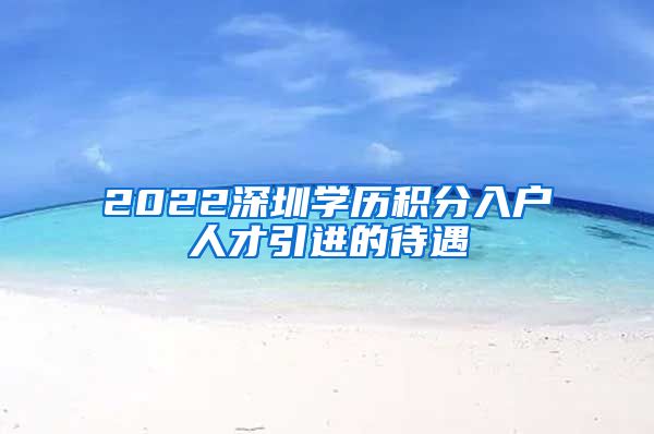 2022深圳学历积分入户人才引进的待遇