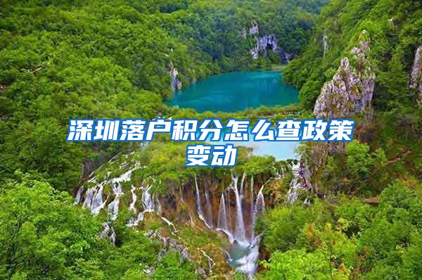 深圳落户积分怎么查政策变动