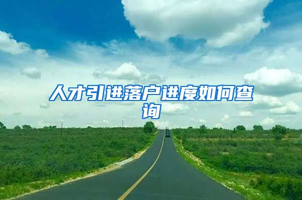 人才引进落户进度如何查询