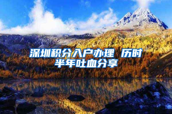 深圳积分入户办理 历时半年吐血分享
