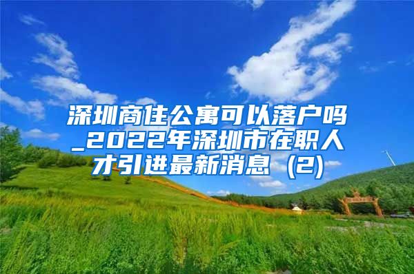 深圳商住公寓可以落户吗_2022年深圳市在职人才引进最新消息 (2)