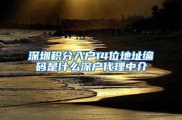 深圳积分入户14位地址编码是什么深户代理中介