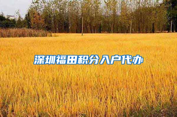 深圳福田积分入户代办