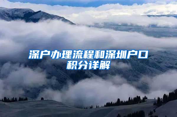 深户办理流程和深圳户口积分详解