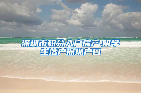 深圳市积分入户房产,留学生落户深圳户口