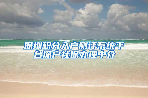 深圳积分入户测评系统平台深户社保办理中介