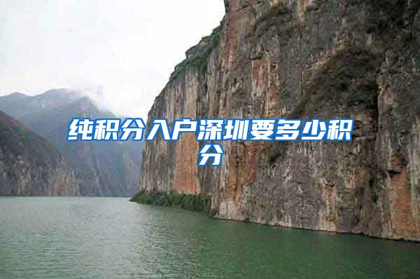 纯积分入户深圳要多少积分