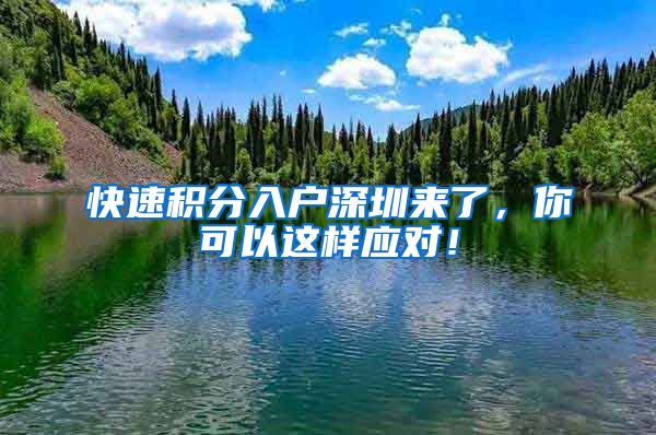 快速积分入户深圳来了，你可以这样应对！