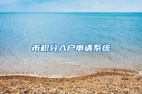 市积分入户申请系统