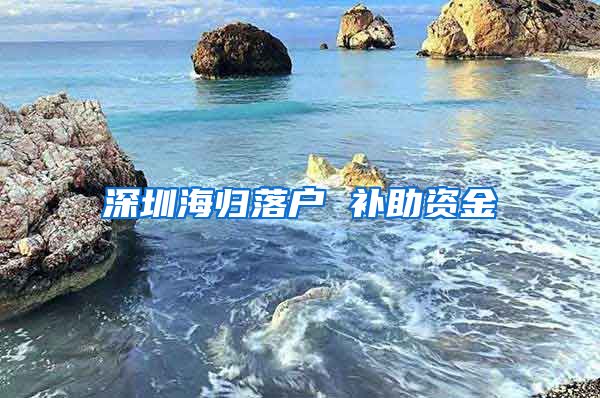 深圳海归落户 补助资金