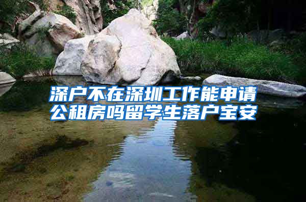 深户不在深圳工作能申请公租房吗留学生落户宝安
