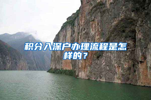积分入深户办理流程是怎样的？